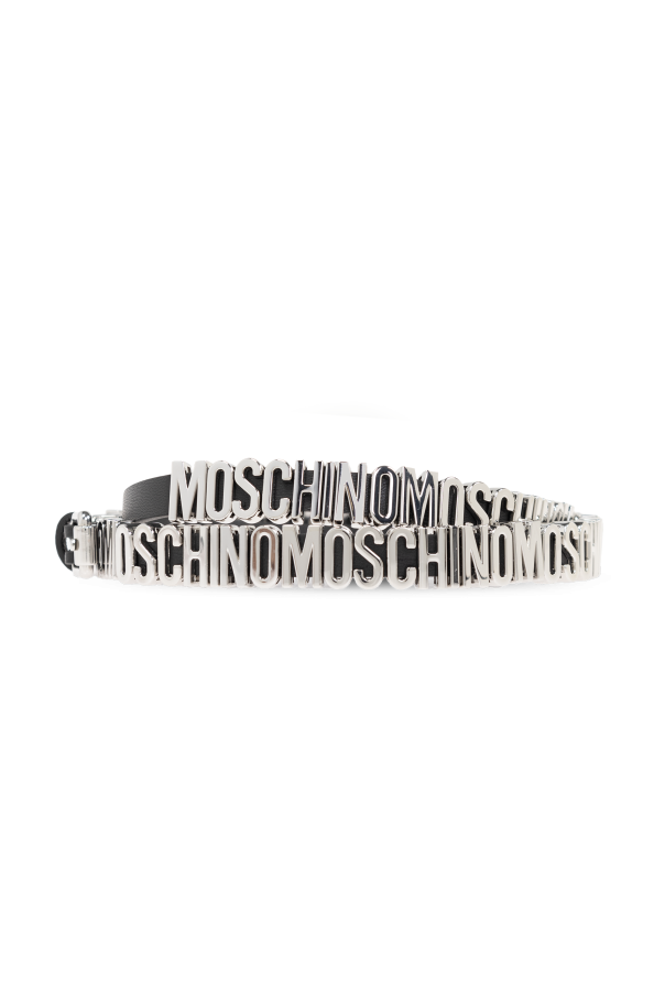 Moschino Leather belt with logo