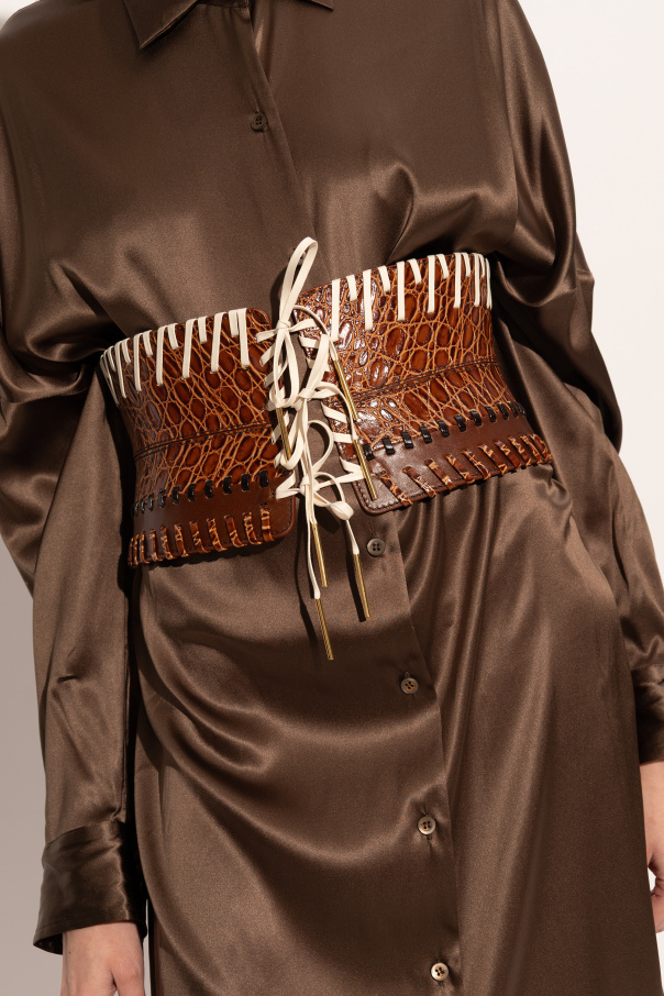 Dries Van Noten Leather waist belt