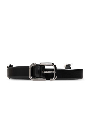 Leather belt with chain