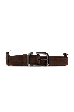 Suede belt with chain