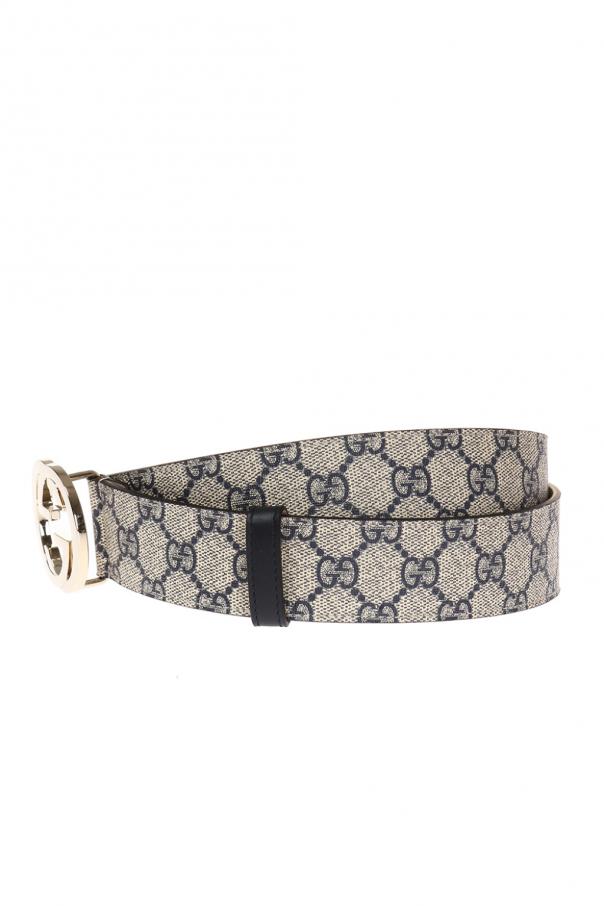 Gucci GG Supreme Belt With Buckle Beige 4075