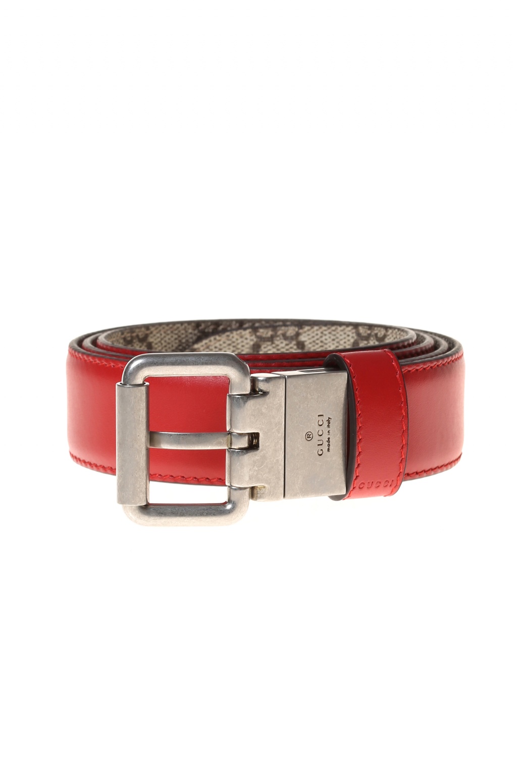 Reversible GG Supreme Leather Belt in Multicoloured - Gucci