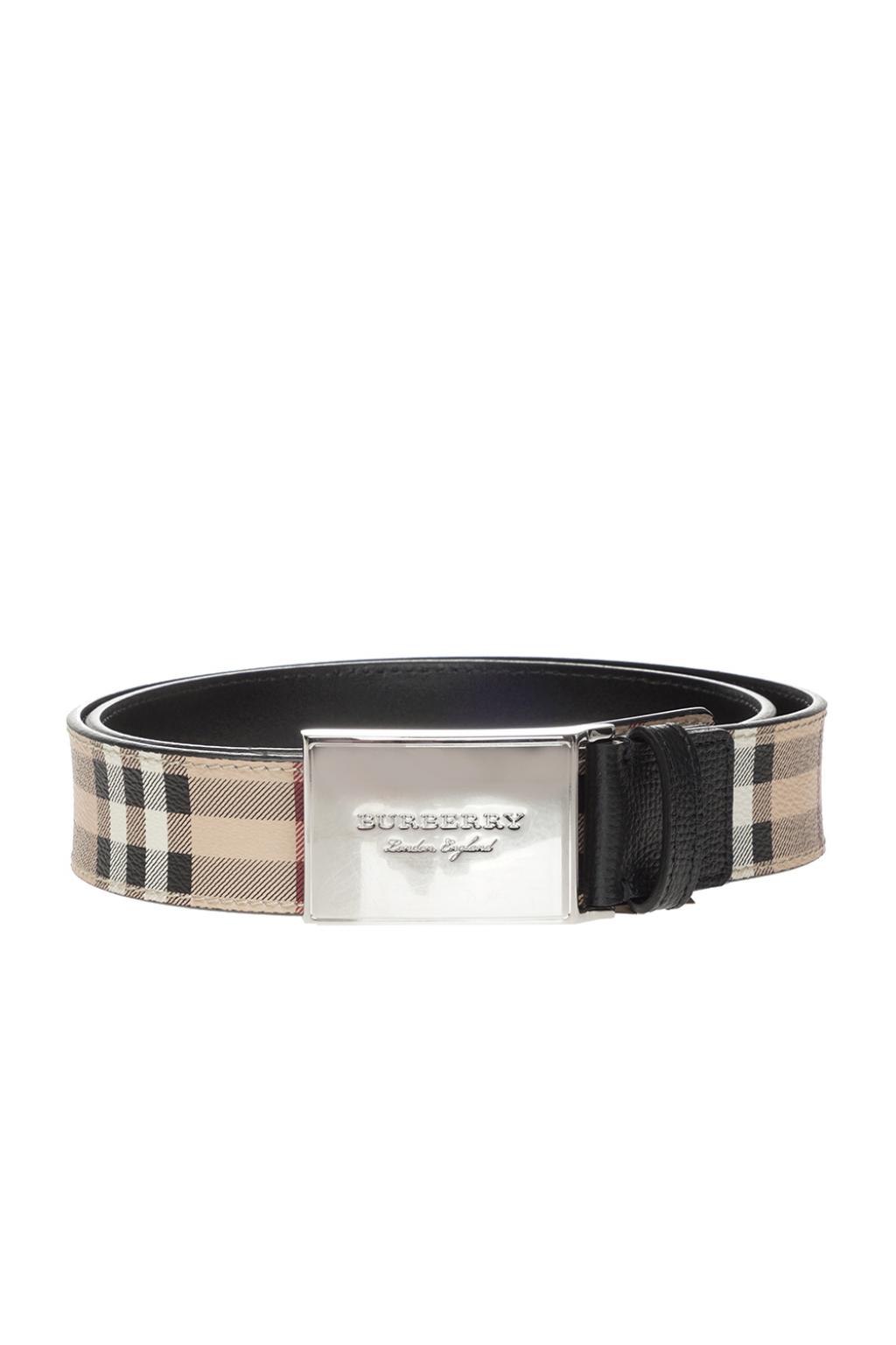 white burberry belt