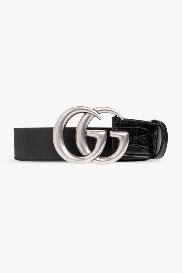 gucci straight-leg Leather belt