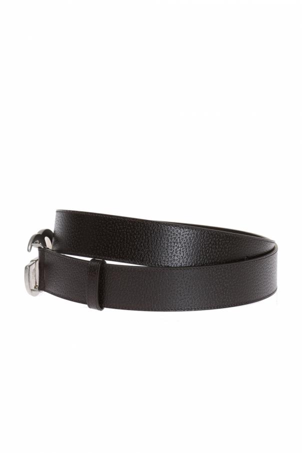 gucci rubber Logo buckle belt