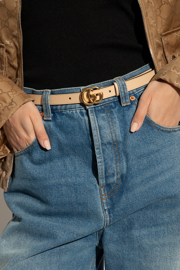 GenesinlifeShops Switzerland - Beige Leather belt Gucci - gucci