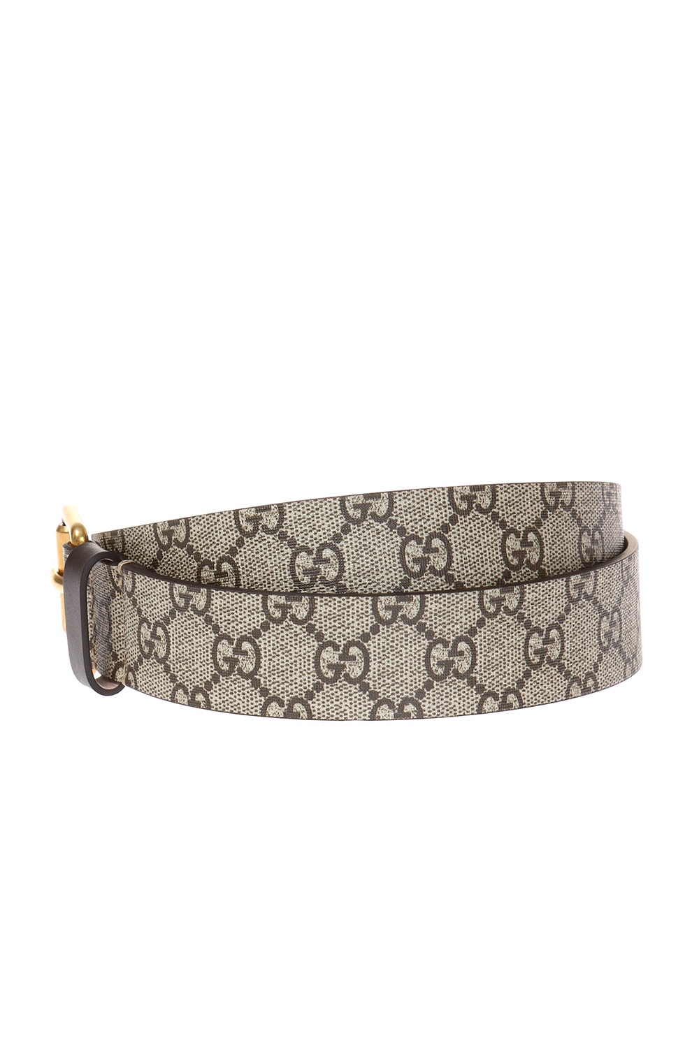 Gucci Belt Supreme Kingsnake Brown in Canvas with Gold-tone - US