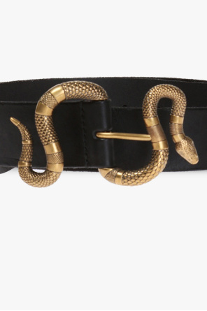 gucci crochet Leather belt