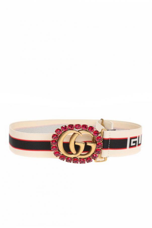 gucci belt with red stones