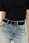 Saint Laurent Leather belt with decorative buckle