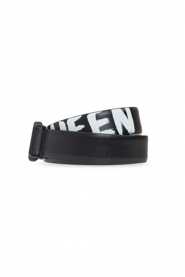 Alexander McQueen Leather belt with logo
