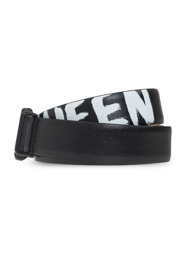 Alexander McQueen Leather belt with logo