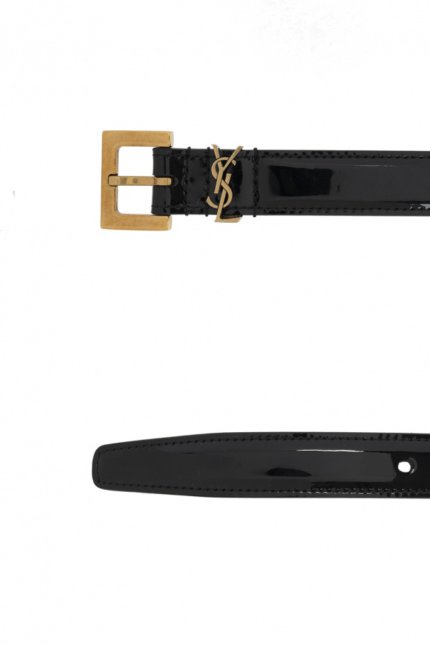 Saint Laurent Leather belt with logo
