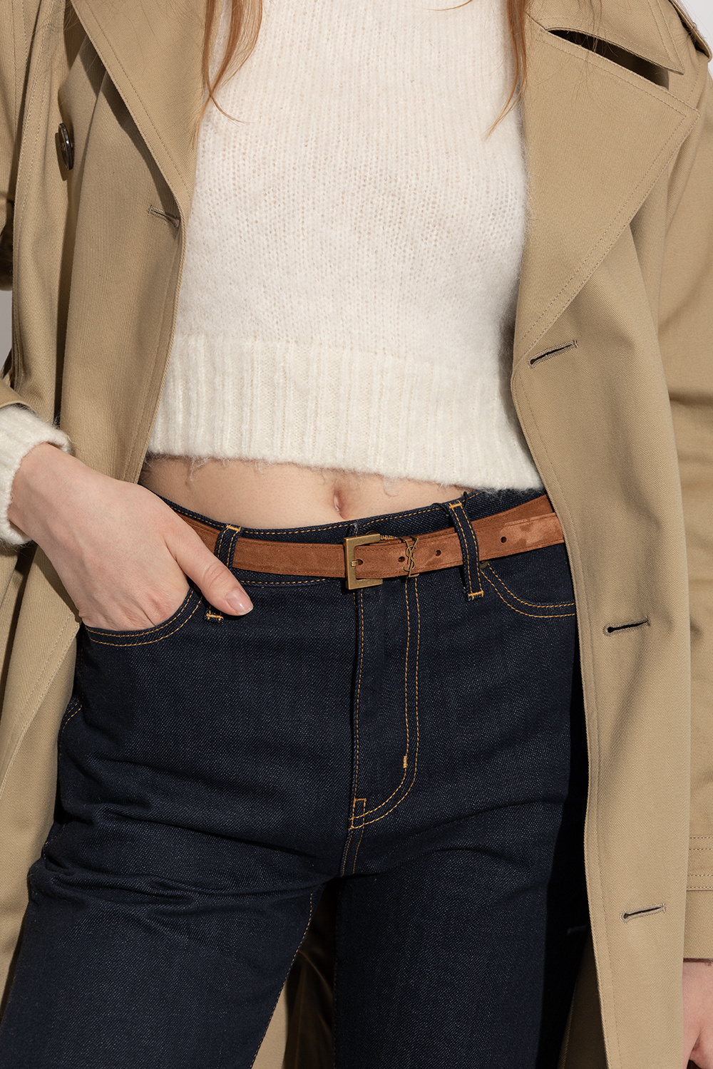 Saint Laurent Suede belt