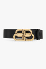 Balenciaga BLACK Leather belt with logo