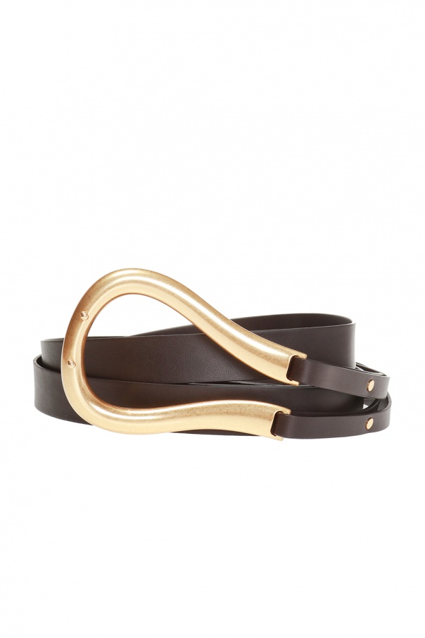 Bottega Veneta Belt with brass buckle