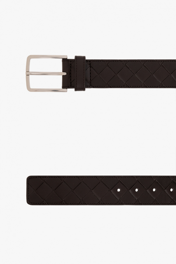 1 1/2 (37 mm) Women's Oval Braided Woven Leather Belt 