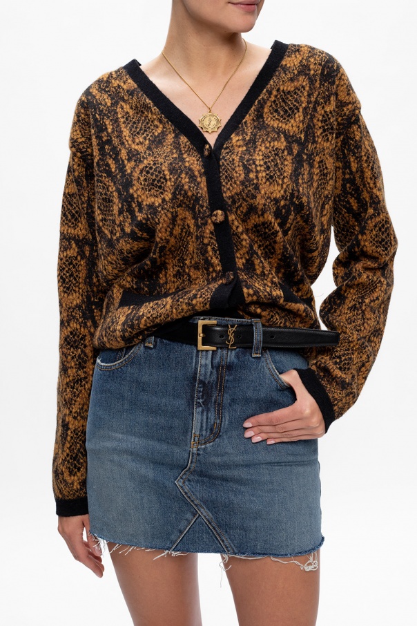 Saint Laurent Saint Laurent metallic pinstriped buttoned blouse