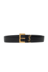 Saint Laurent BLACK Belt with logo
