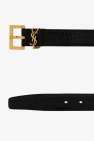 Saint Laurent BLACK Leather belt