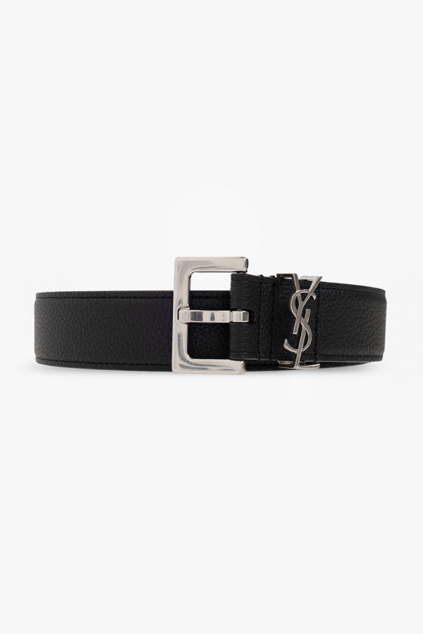 Saint Laurent Leather belt with logo