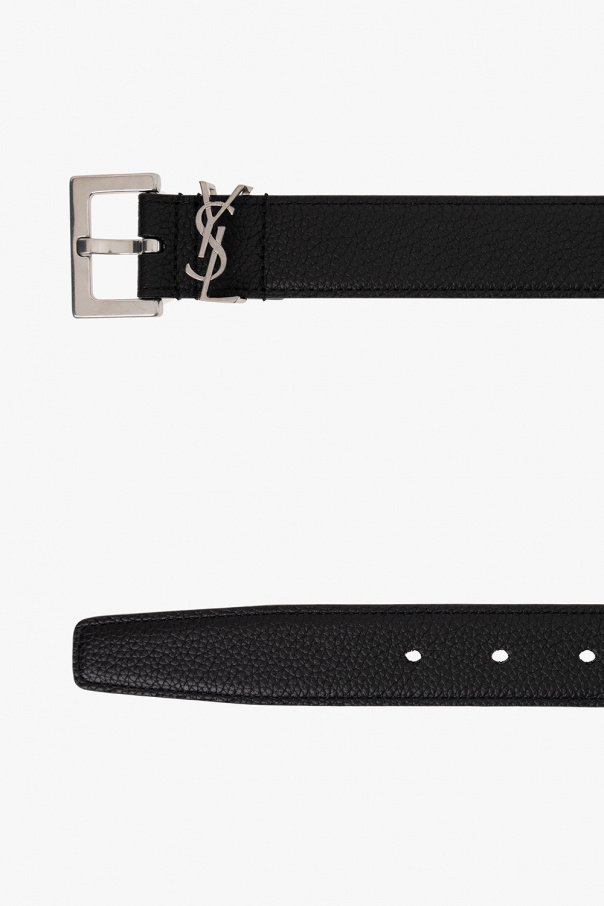 Saint Laurent Leather belt with logo