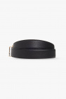 Saint Laurent BLACK Leather belt with logo