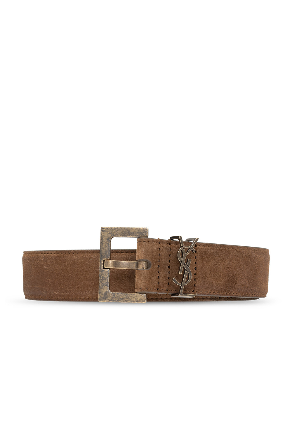 Saint Laurent Men's Logo Leather Belt