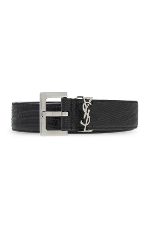 Saint Laurent croc-effect belt