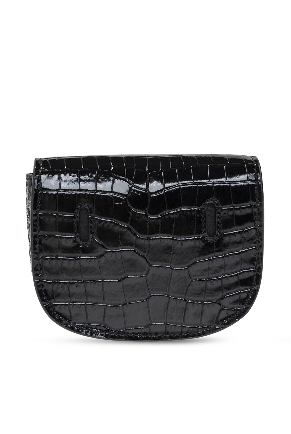 Yves Saint Laurent Black Crocodile Effect Leather Kaia Belt Bag