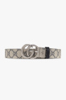 Gucci lion G-buckle leather belt