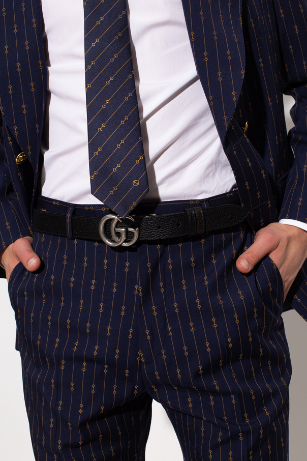 gucci tweed Reversible belt