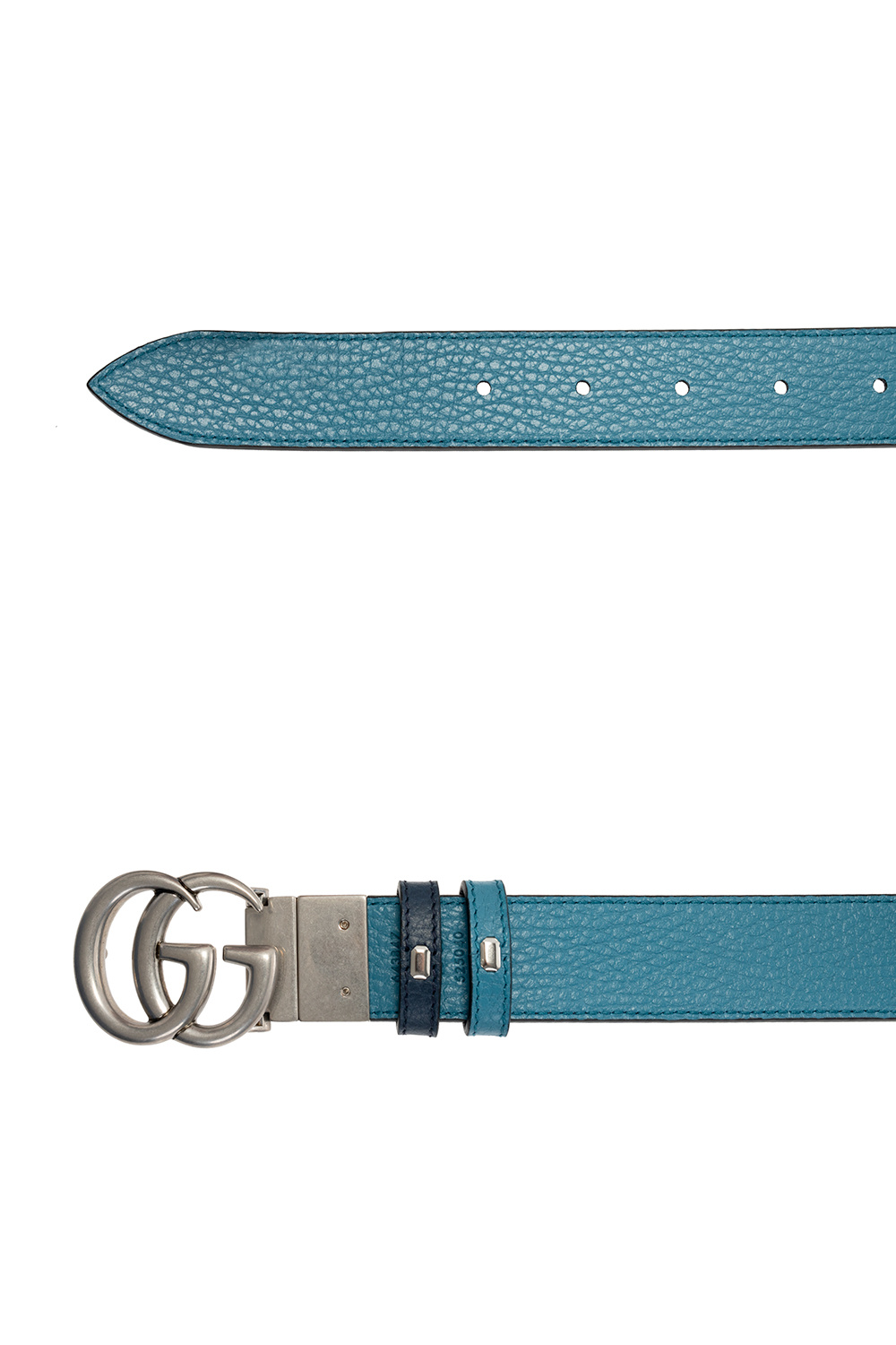 Gucci GG Reversible Leather Belt Blue/Black Size 90.36