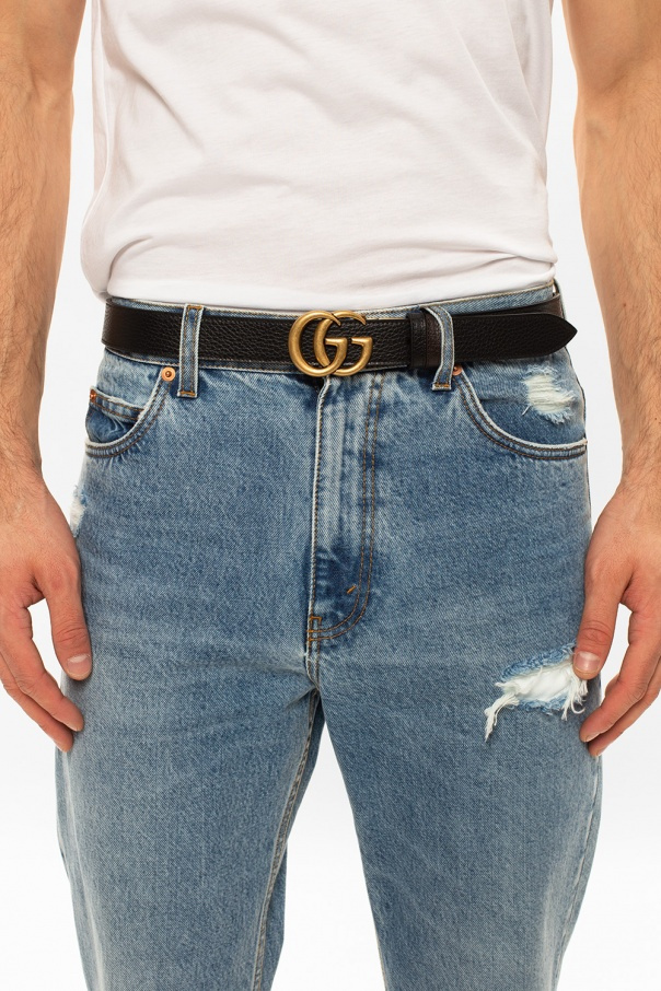 Gucci Leather belt with logo