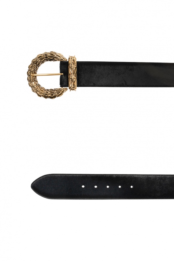 Saint Laurent Leather belt with logo