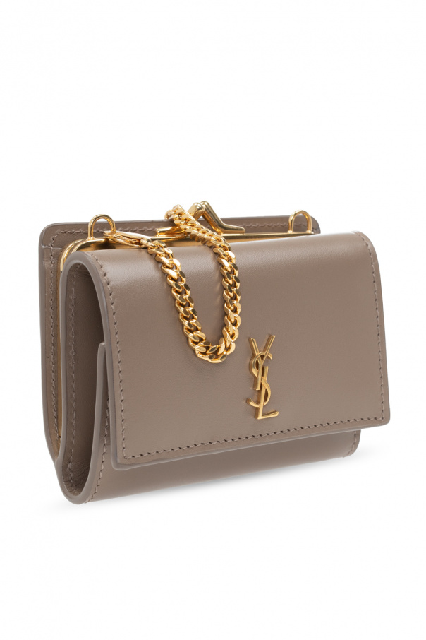 Yves Saint Laurent Leather Card Holder Golden ref.976784 - Joli Closet