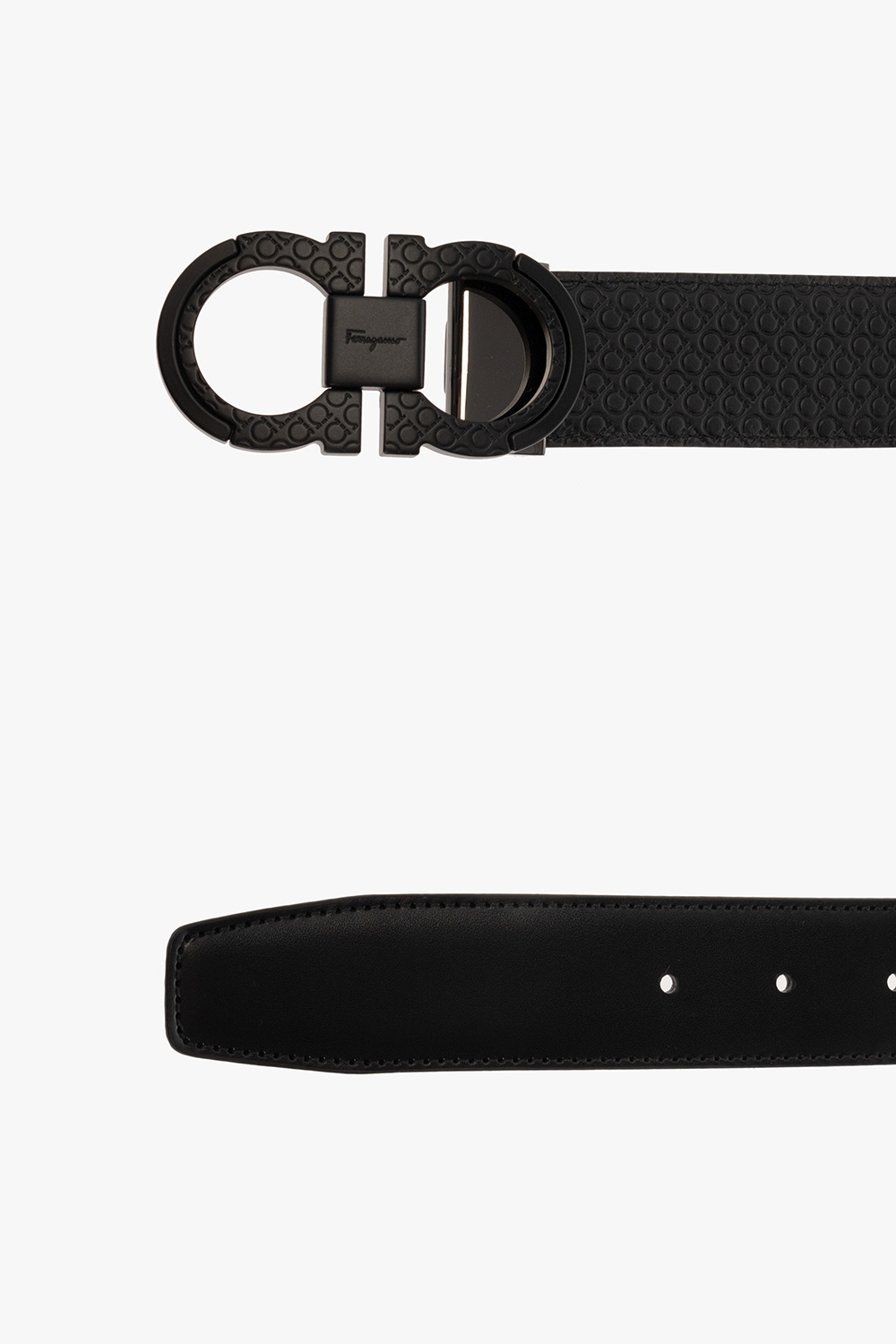 Black Reversible belt with logo FERRAGAMO - Vitkac TW