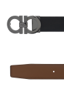 FERRAGAMO BLACK Reversible leather belt