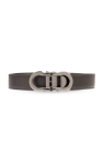 FERRAGAMO BROWN Reversible belt with logo