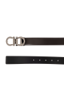 FERRAGAMO BROWN Reversible belt with logo
