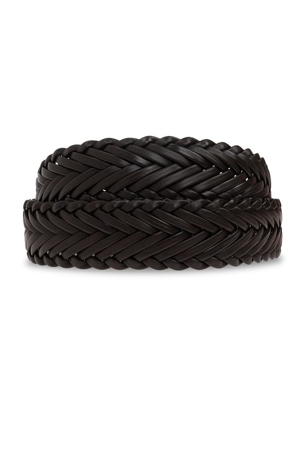 FERRAGAMO Leather belt with decorative weave