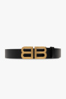 Balenciaga BLACK Leather belt with logo