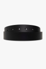 Balenciaga BLACK Leather belt with logo