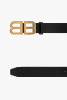 Balenciaga BLACK Leather belt with logo
