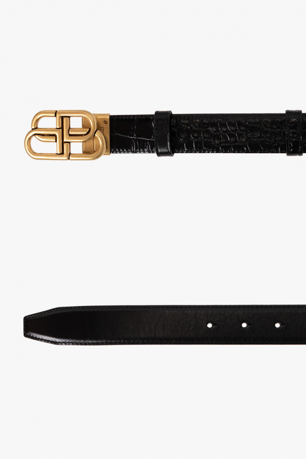 Balenciaga Reversible leather belt