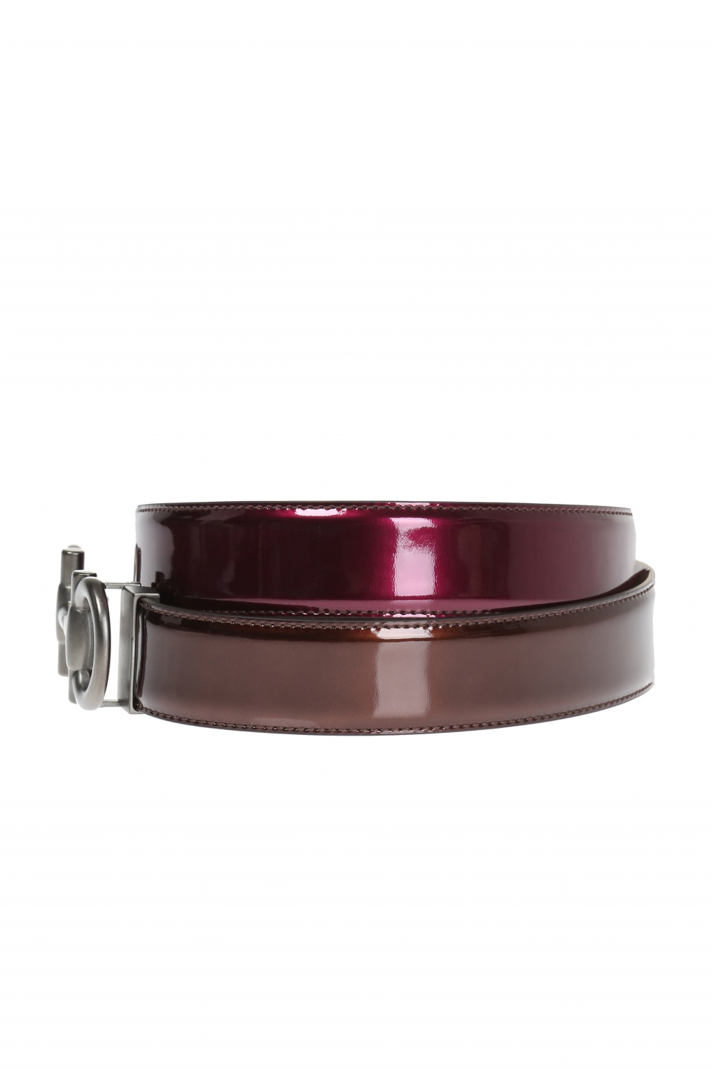 maroon ferragamo belt