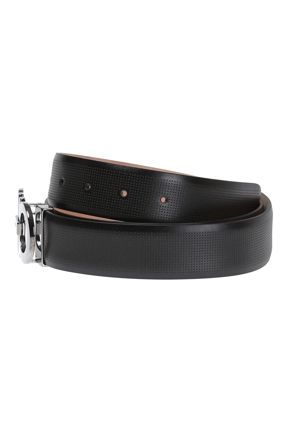 Shop Salvatore Ferragamo Belts (679110587067NERO, 679110587067 NERO,  679110587067, 679110 587067 NERO, 679110 587067, BLACK LEATHER GANCINI BELT)  by CiaoItalia