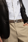 FERRAGAMO BROWN Reversible belt with logo
