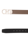 FERRAGAMO BROWN Reversible belt with logo