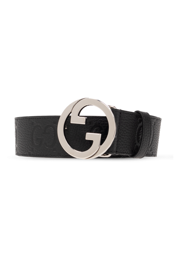 Leather belt with logo od Gucci
